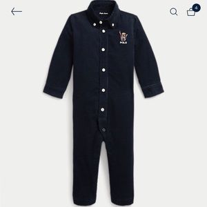 Polo Ralph Lauren-Polo Bear Corduroy Coverall-Worn 1x-24 months